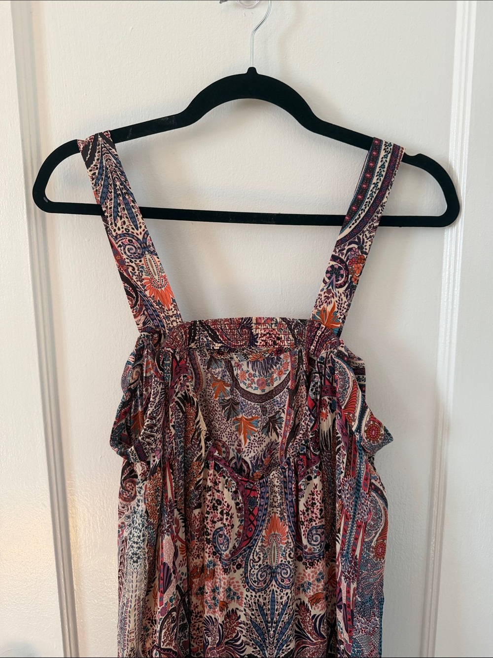 ba&sh Baraka Paisley Maxi Dress in Multicolor Rust & Blue - Picture 10 of 14